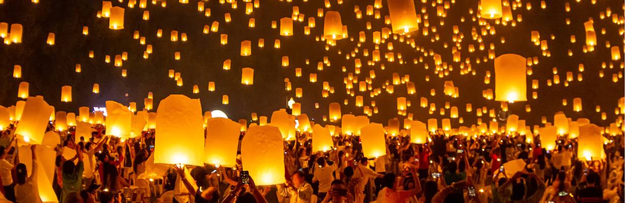 Festival das Lanternas na Tailândia 2025 terá atrações especiais para turistas do Brasil