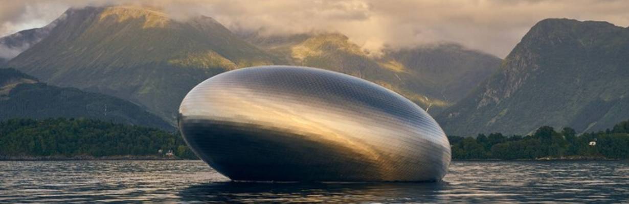Conheça o Iris, restaurante flutuante na Noruega dentro do futurista Salmon Eye