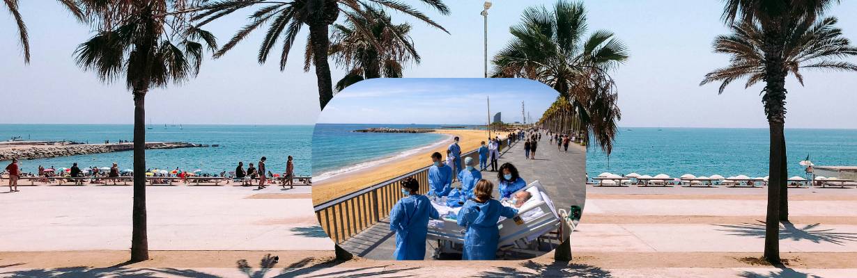 Hospital à beira-mar em Barcelona usa praia como terapia para pacientes de UTI