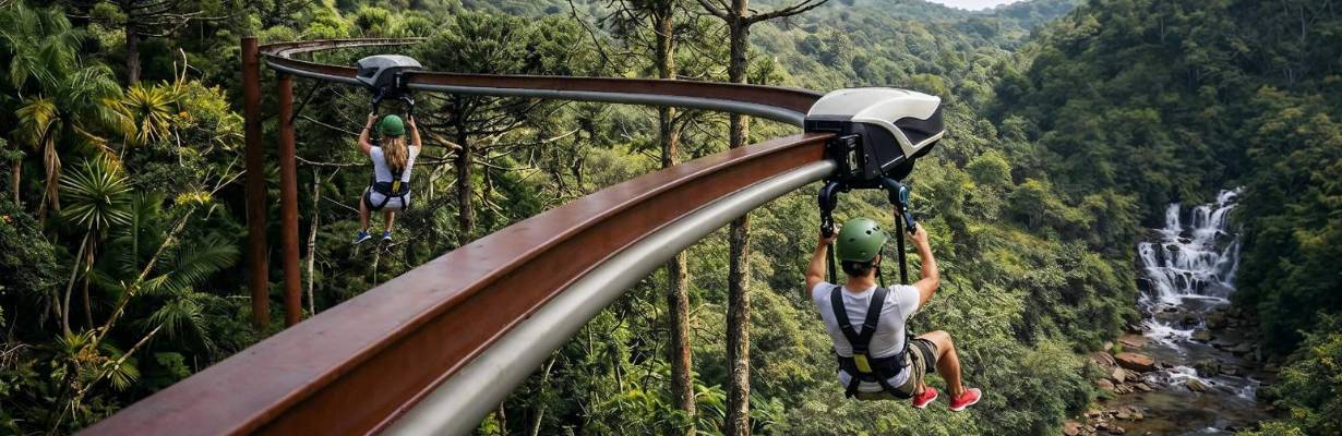 Serra Gaúcha terá tirolesa motorizada de quase 700 metros com percurso cheio de curvas